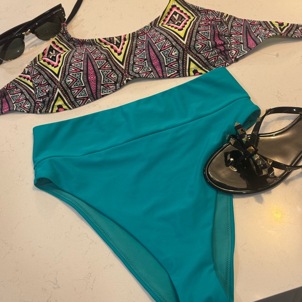 Aerie Teal Bikini set. Only bottoms are from Aerie.